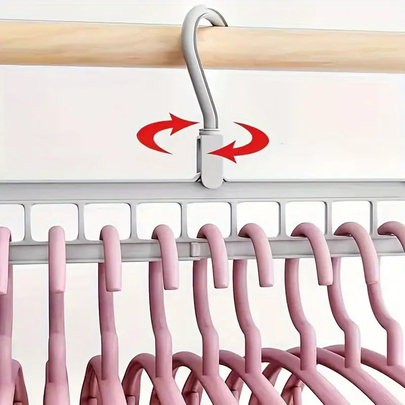[Foldable Hanger] Durable Multi-Functional Space-Saving Foldable Plastic Hanger | Vertical Clothes Storage