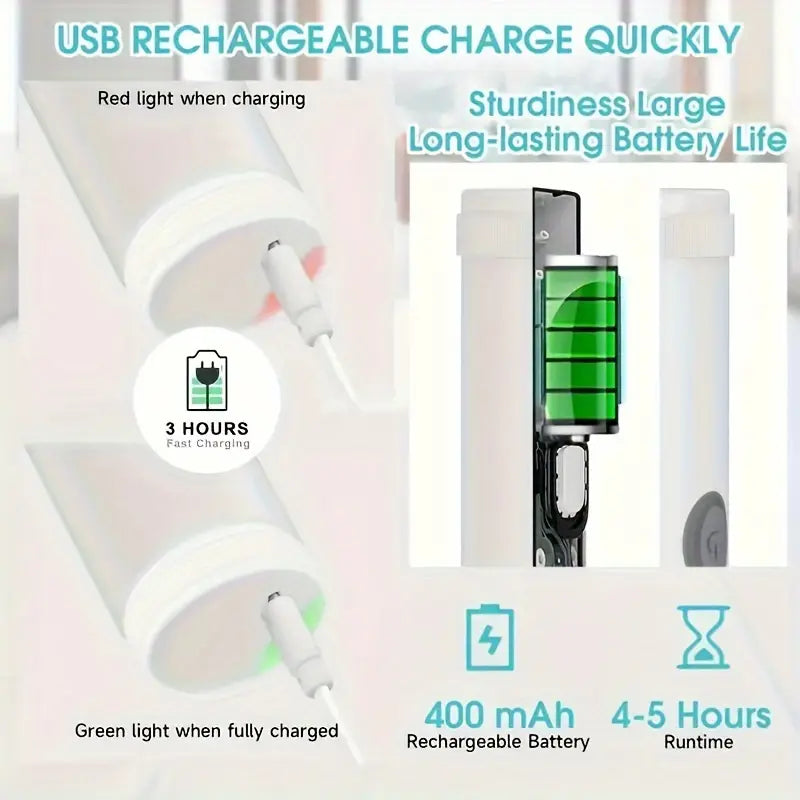 1 set of 5-in-1 electric rotating floor cleaner, with 5 replaceable brush heads, waterproof