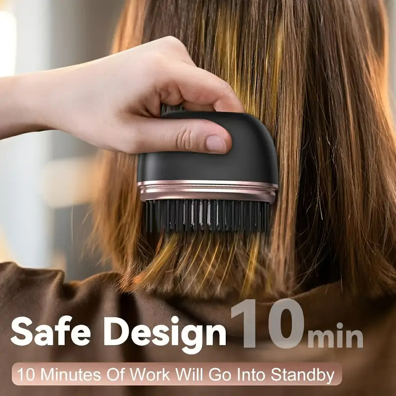 Mini Straightener Comb for Bangs - Portable, Rechargeable USB, One-Button Operation